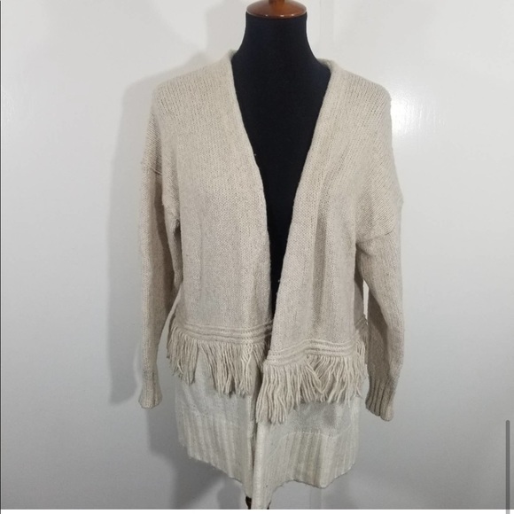 Madewell Cream White  Fringe Cottage Core  Sweater - Picture 5 of 10